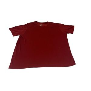 Nike Shirt Men 2XL Red Lightweight Athletic Casual Crewneck Short Sleeve Sports